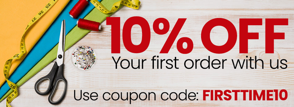 10% Off your first order with us!